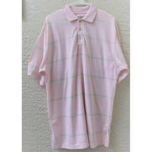 Boca Classics Club Golf XL pink plaid short sleeve golf shirt poly blend